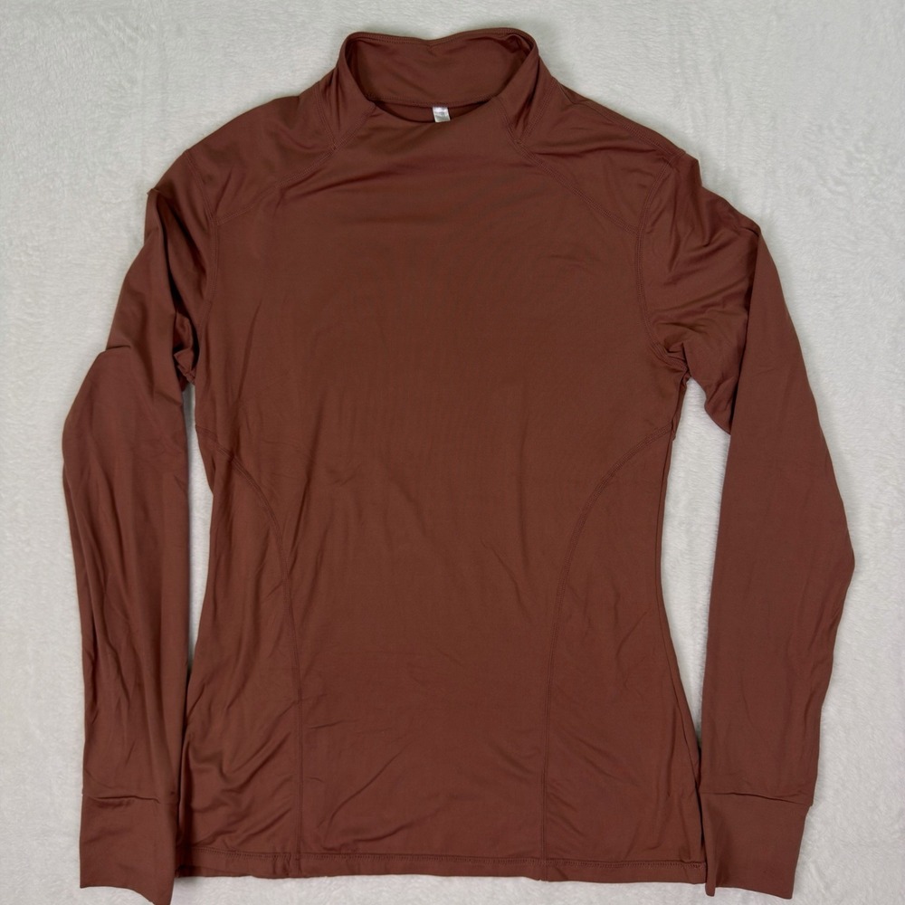 Fabletics Shirt Womens Medium? Pink Salon Long Sleeve Athletic Zipper Pocket